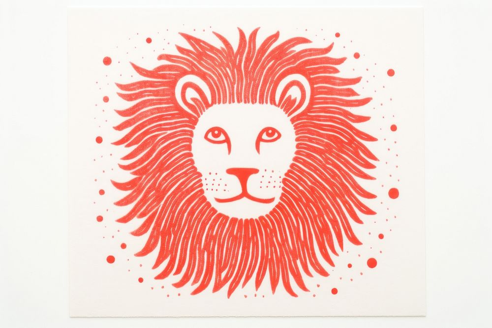 Leo zodiac symbol art animal representation.