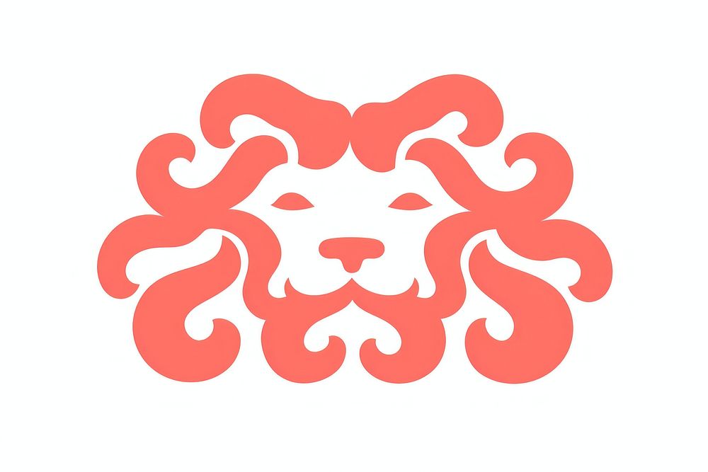 Leo zodiac symbol pattern logo art.