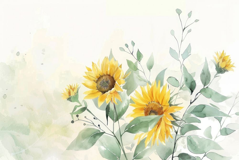 Sunflower backgrounds painting yellow.