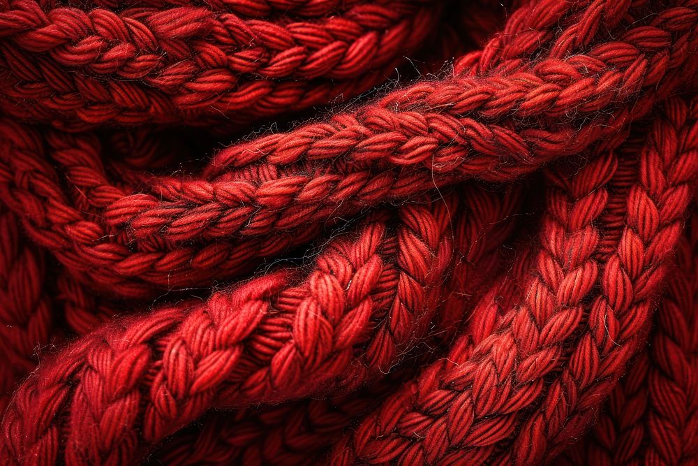 Red texture backgrounds twisted wool.