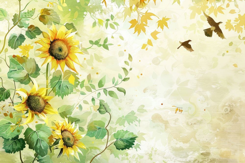 Sunflower backgrounds plant green.