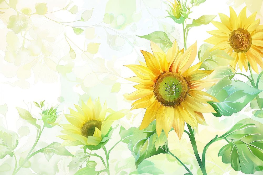 Sunflower backgrounds plant green.