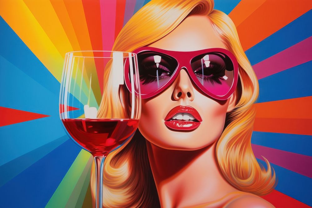 Wine glass sunglasses drink adult.