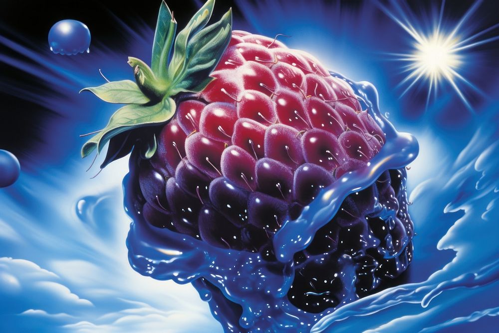 Blueberry strawberry fruit plant.