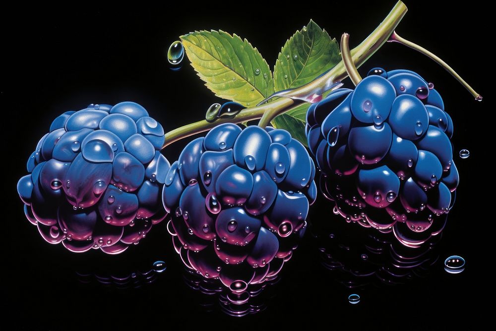 Blueberry blackberry fruit plant.