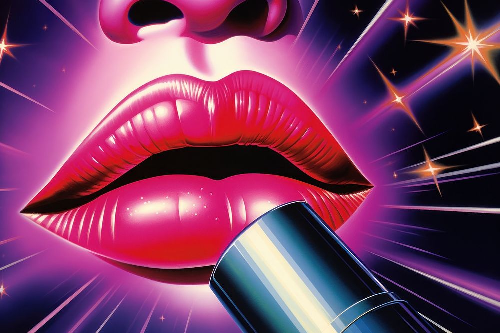 Lipstick cosmetics art advertisement.