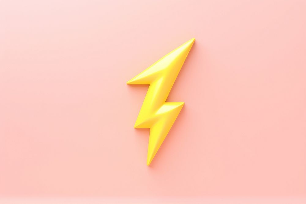 Thunder yellow symbol electricity.