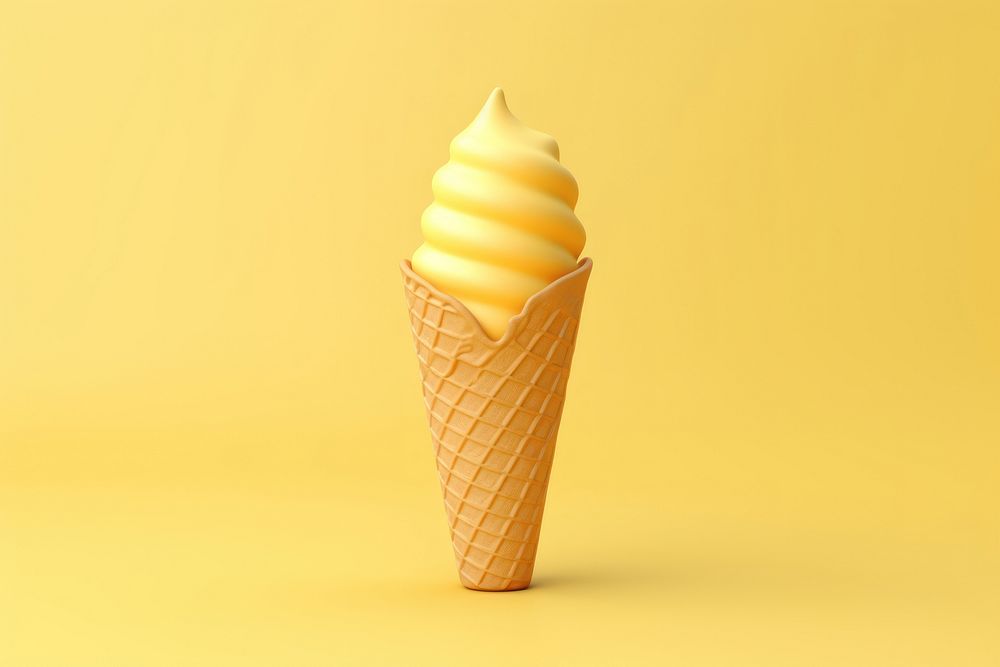 Yellow ice cream dessert food freshness.
