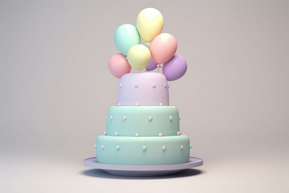 Birthday cake dessert balloon food.