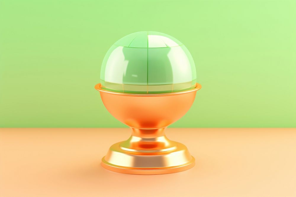 Game trophy lighting sphere green.
