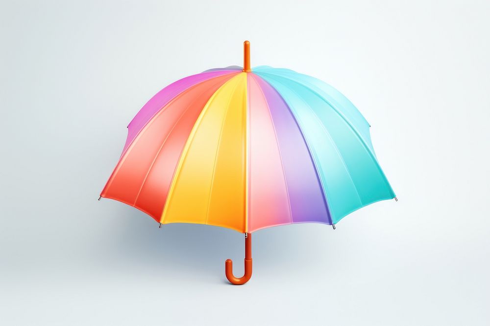 Rainbow umbrella protection sheltering security.