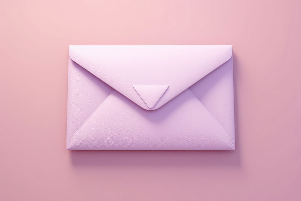 Envelope letterbox magenta origami.