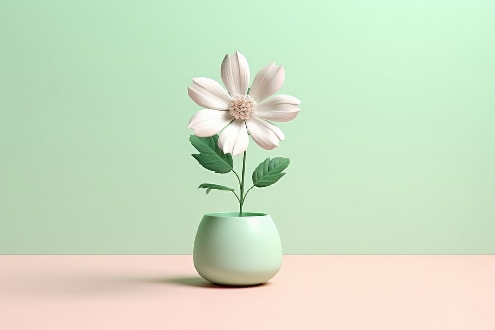 Flower plant petal vase.