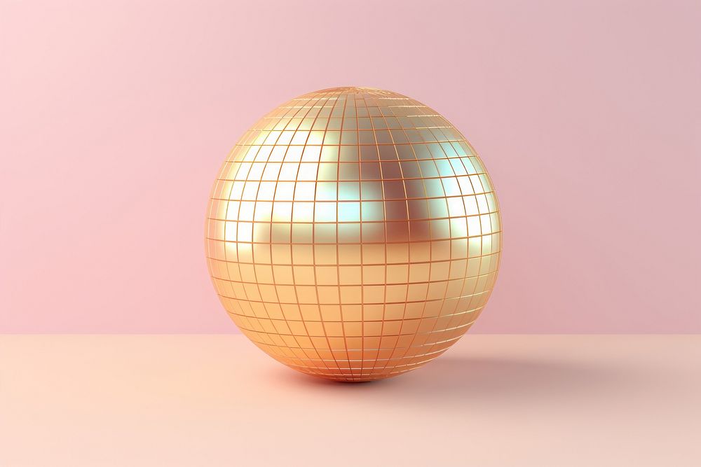 Gold disco ball sphere celebration technology.
