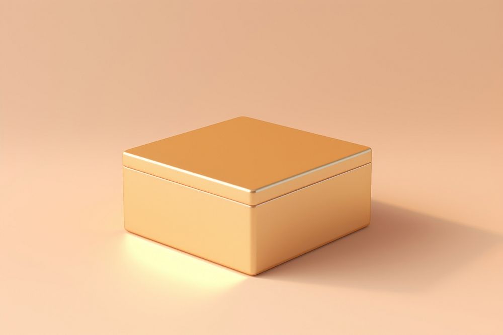 Gold gitf box carton simplicity rectangle.