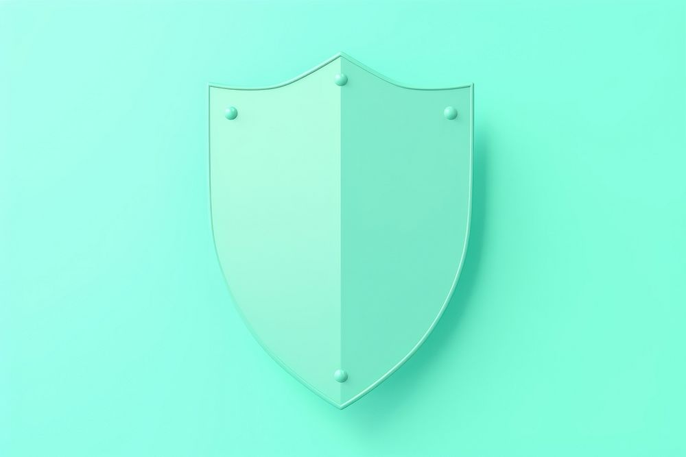 Shield protection turquoise security.