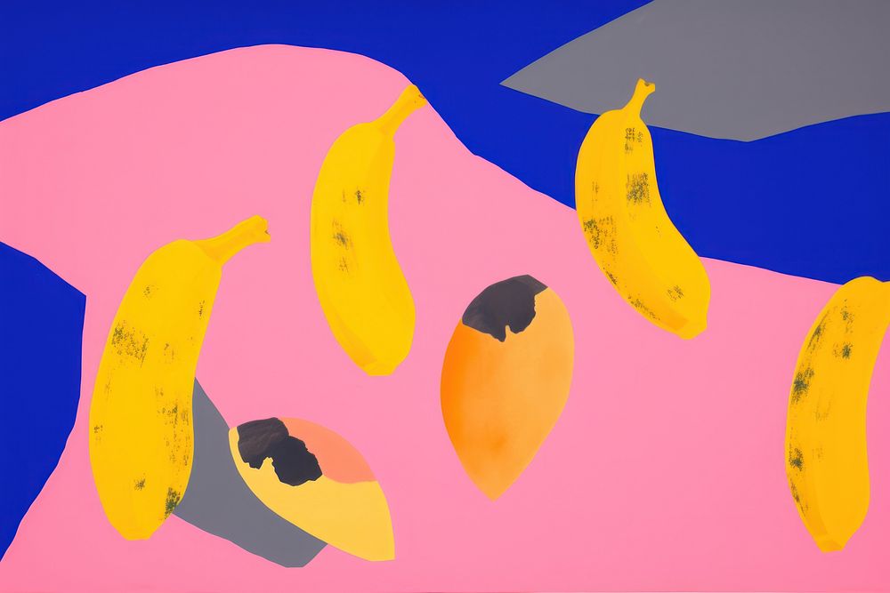 Banana food creativity painting.