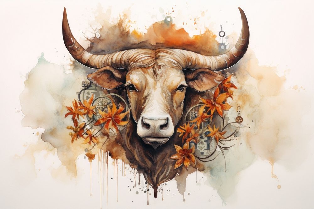 Zodiac livestock buffalo animal.