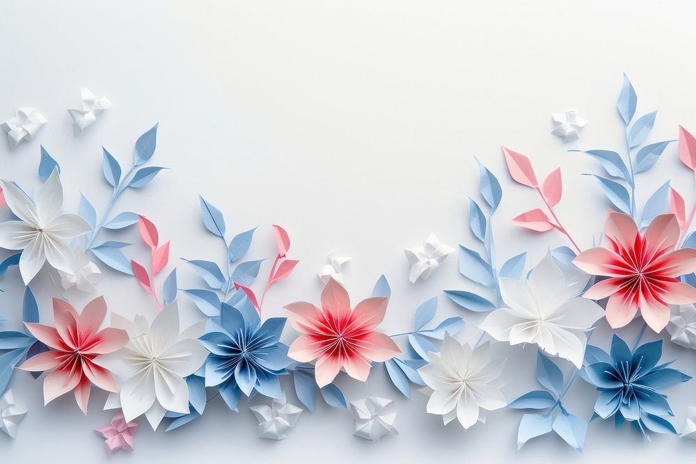 Winter floral on snow border flower backgrounds pattern.