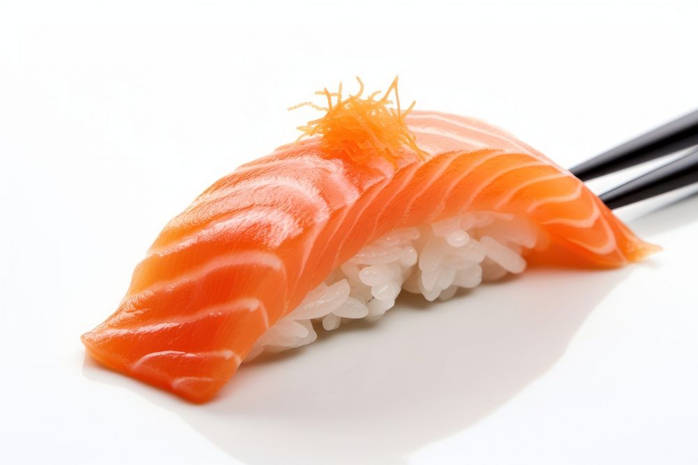 Salmon sushi nigiri salmon seafood rice.