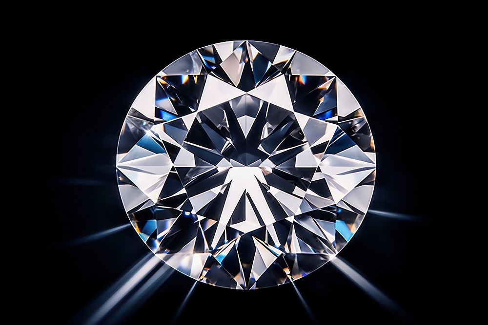 Diamond gemstone jewelry illuminated.