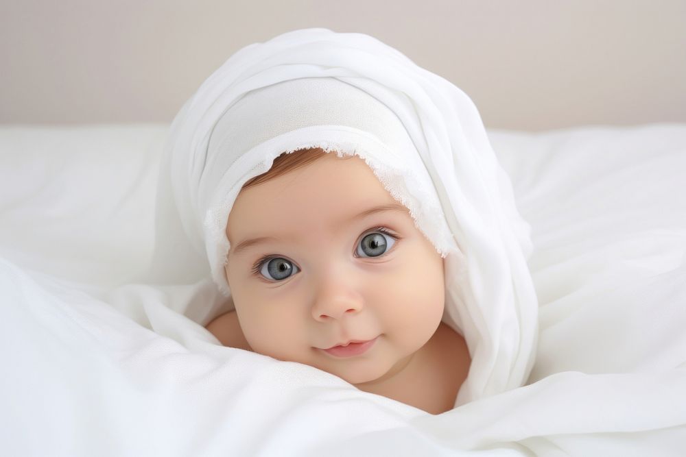 Newborn portrait blanket white.