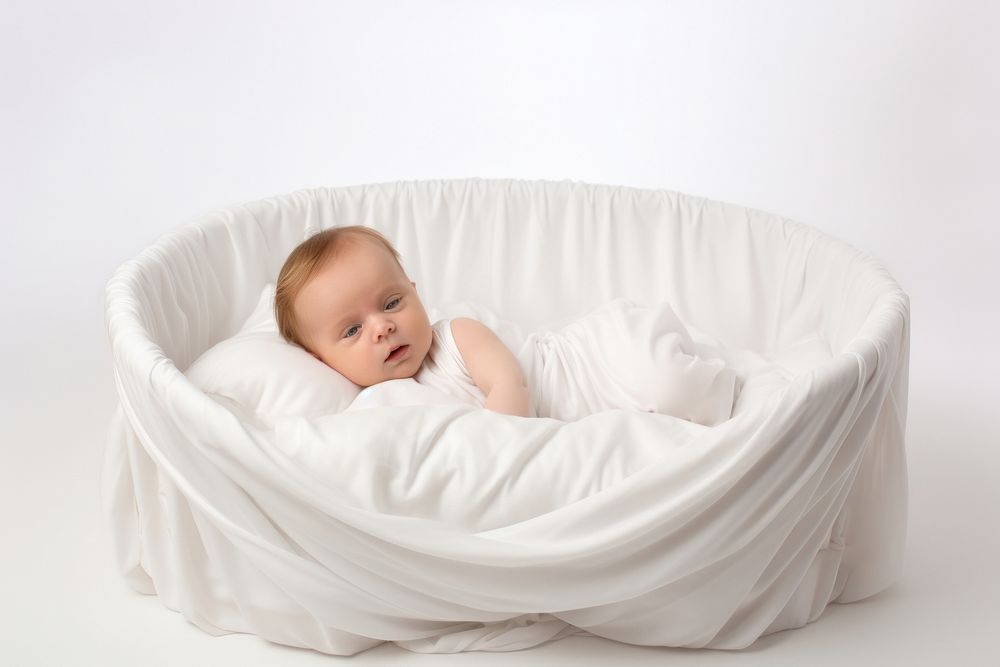 Newborn furniture blanket white.