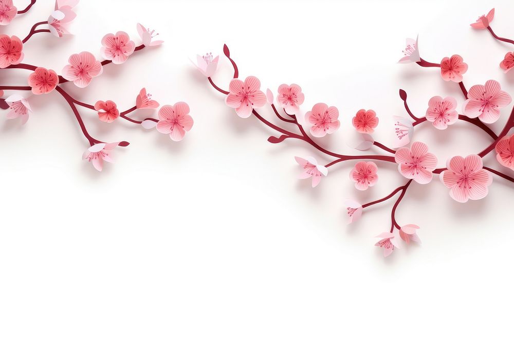 Cherry blossom border flower backgrounds petal.