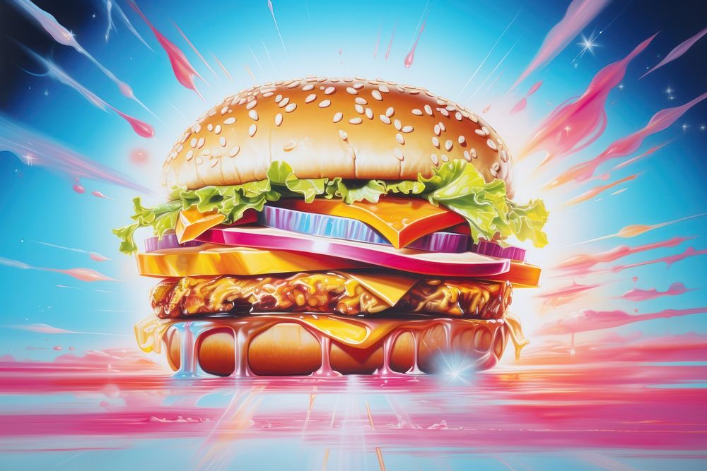 Burger food advertisement hamburger.
