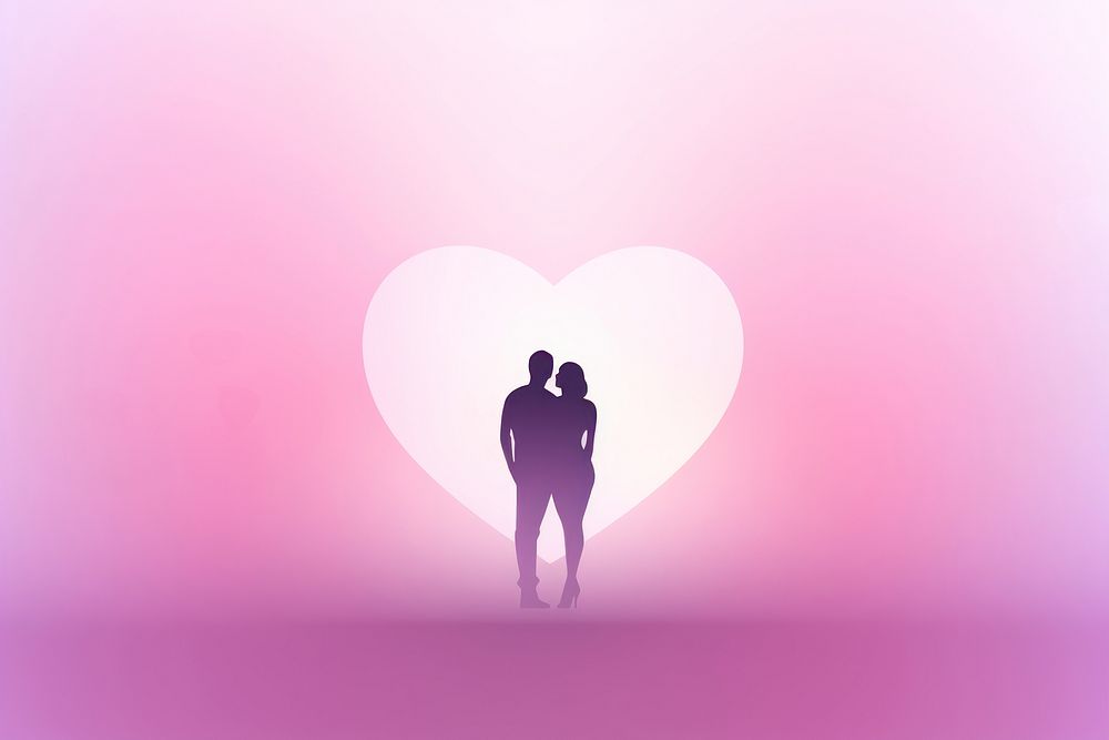 Cute flat icon of couple gradient background pink togetherness affectionate.