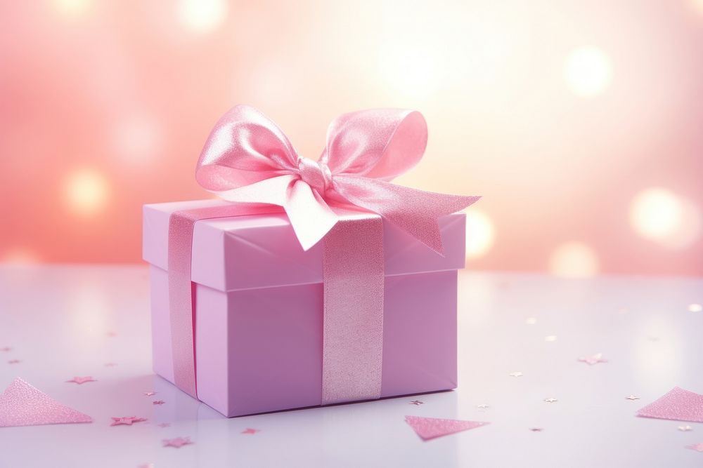 Gift boxe gradient background pink celebration anniversary.