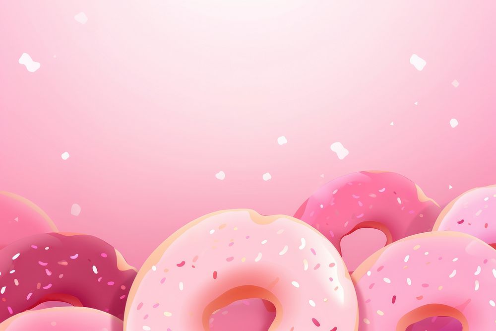 Minimal flat vector of donuts gradient background backgrounds food pink.