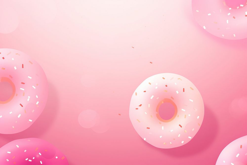 Minimal flat vector of donuts gradient background backgrounds food pink.