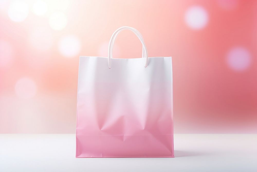 Shopping bag gradient background handbag pink celebration.
