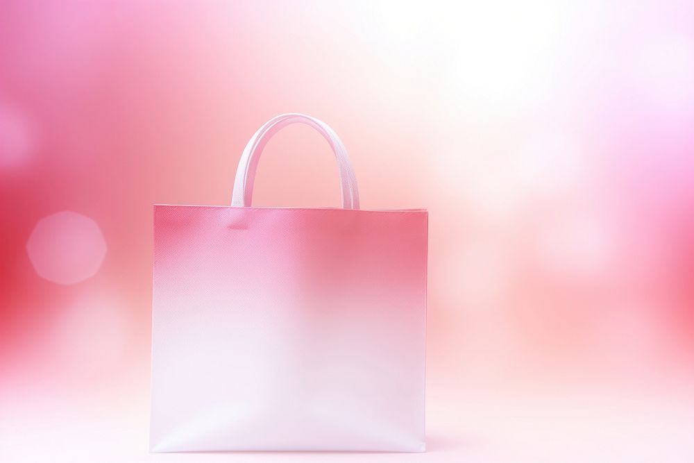 Shopping bag gradient background abstract handbag pink.