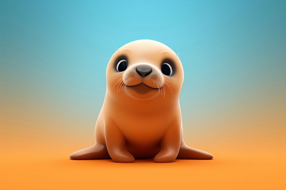 Baby fur seal animal mammal cute.