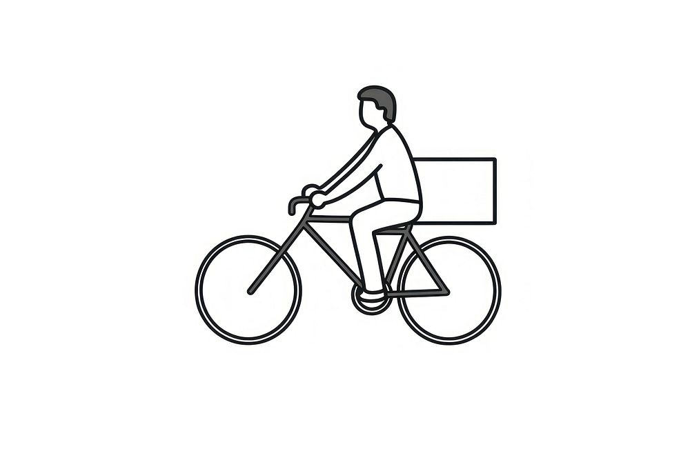 Man bike a bicycle vehicle cycling drawing.