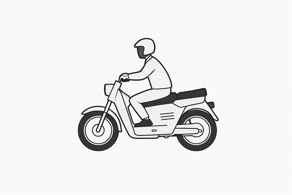 Man bike a motorbike motorcycle vehicle scooter.