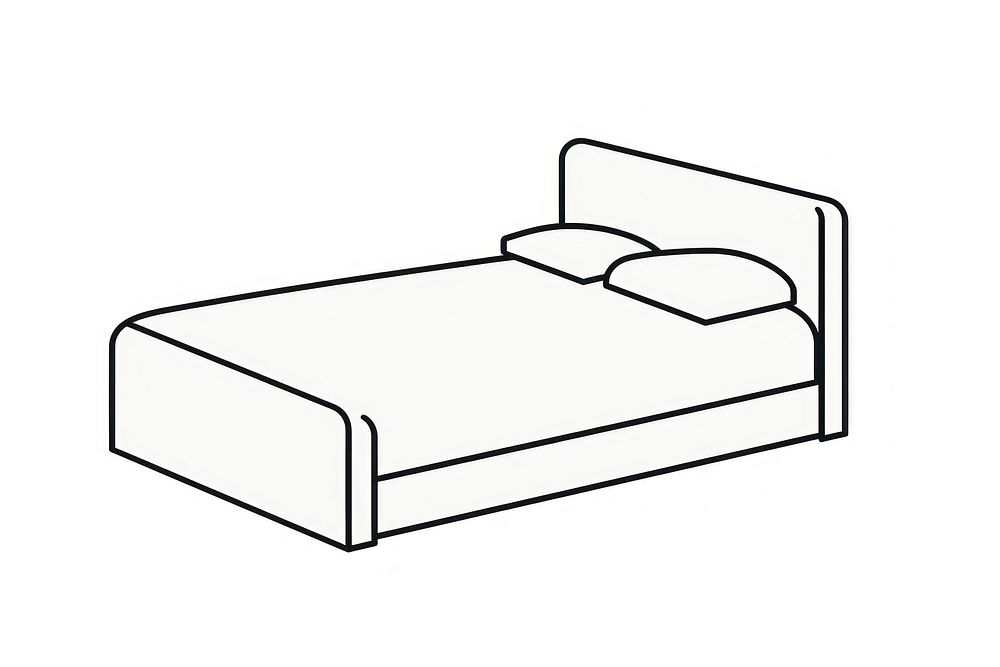 Man sleep on a bed furniture bedroom cartoon.