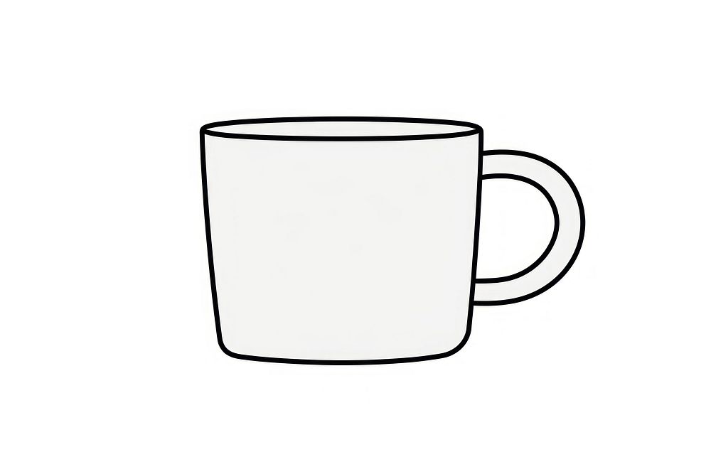 Hand holding a mug cartoon drawing coffee.
