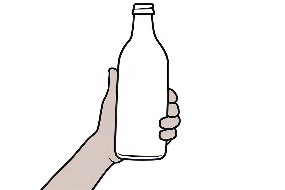 Hand holding beer bottle glass drink refreshment.