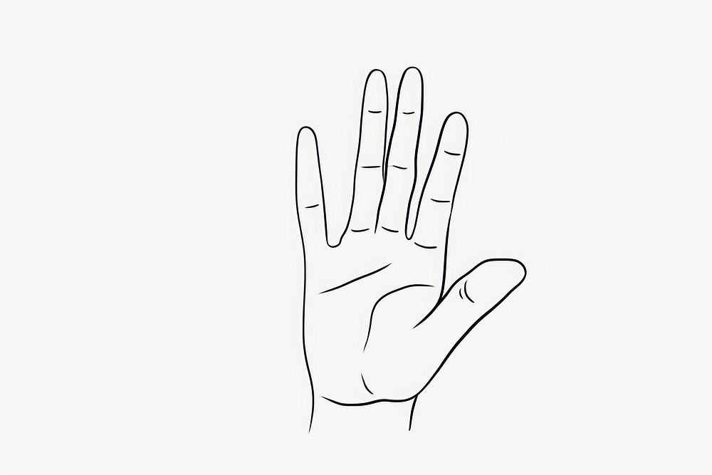 High five drawing cartoon finger.