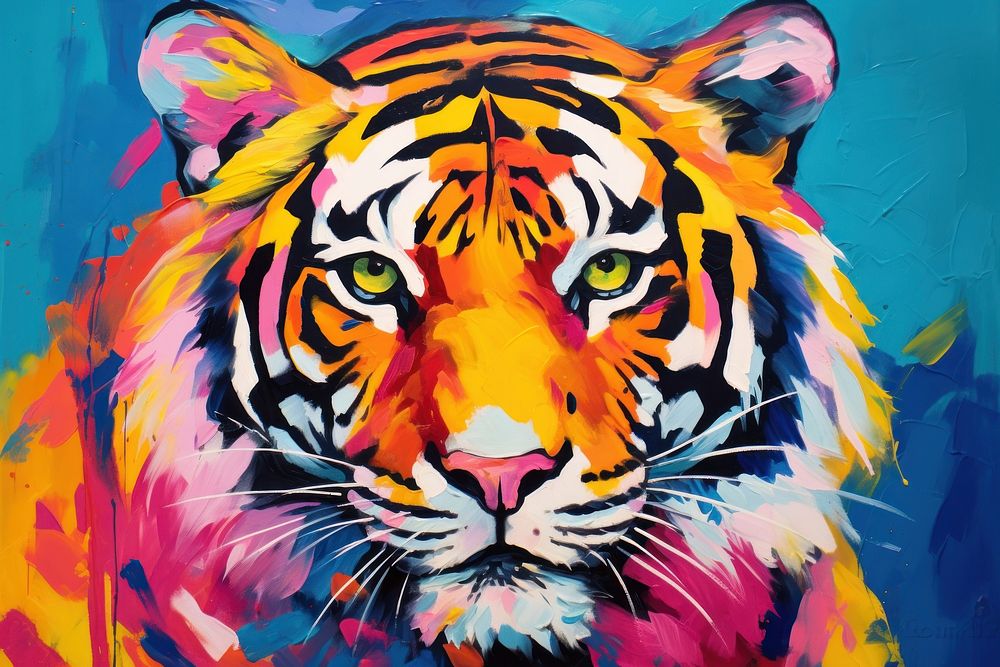 Tiger painting tiger animal.