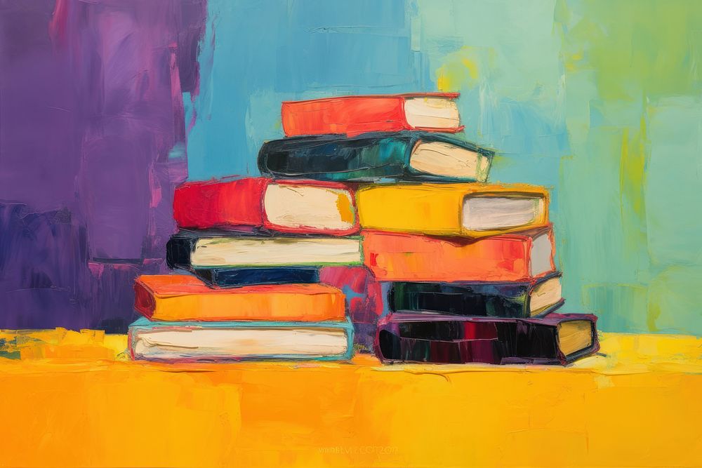 Books painting backgrounds art.
