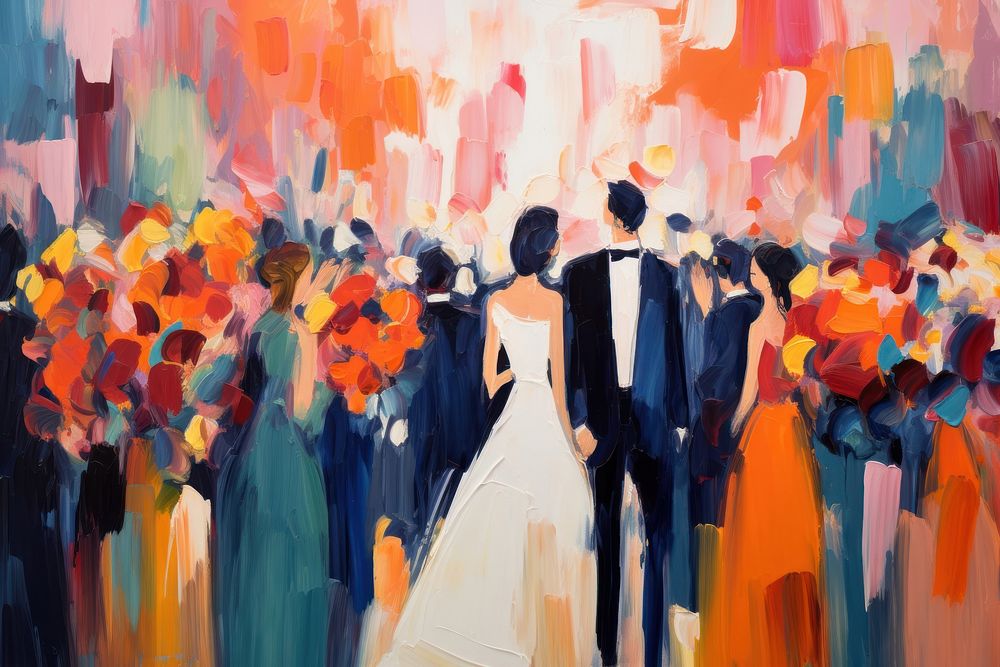 Wedding event painting backgrounds adult.