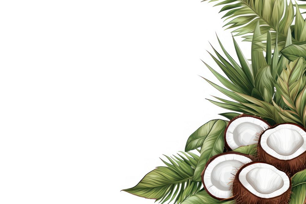 Coconut backgrounds plant food.