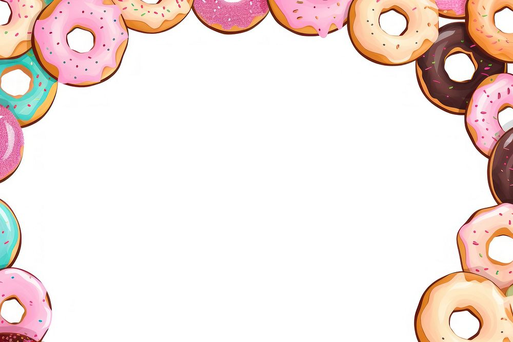 Donuts backgrounds food white background.