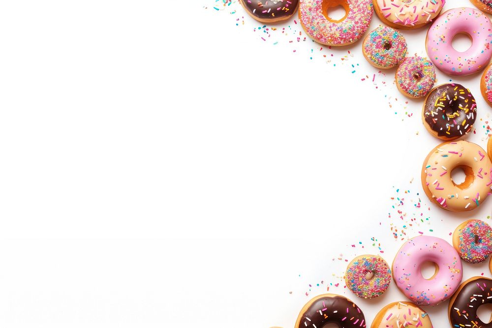 Donuts backgrounds sprinkles food.