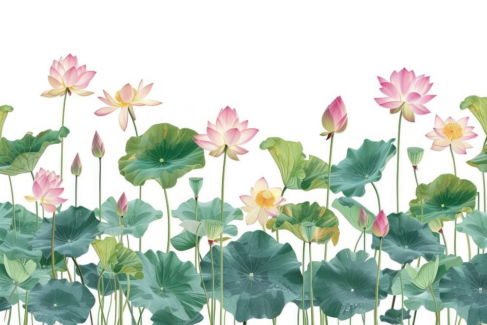 Lotus field backgrounds outdoors flower.