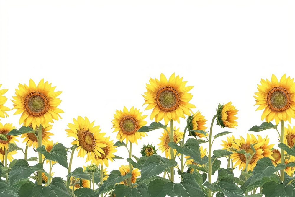 Sunflower field backgrounds plant inflorescence.